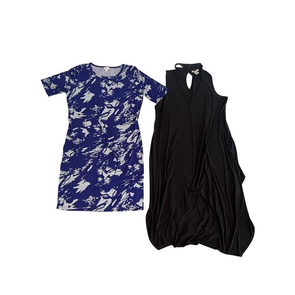 Lot of 2 Lula Roe Love Squared Mini Midi Dresses Womens Size 3X - Picture 1 of 16